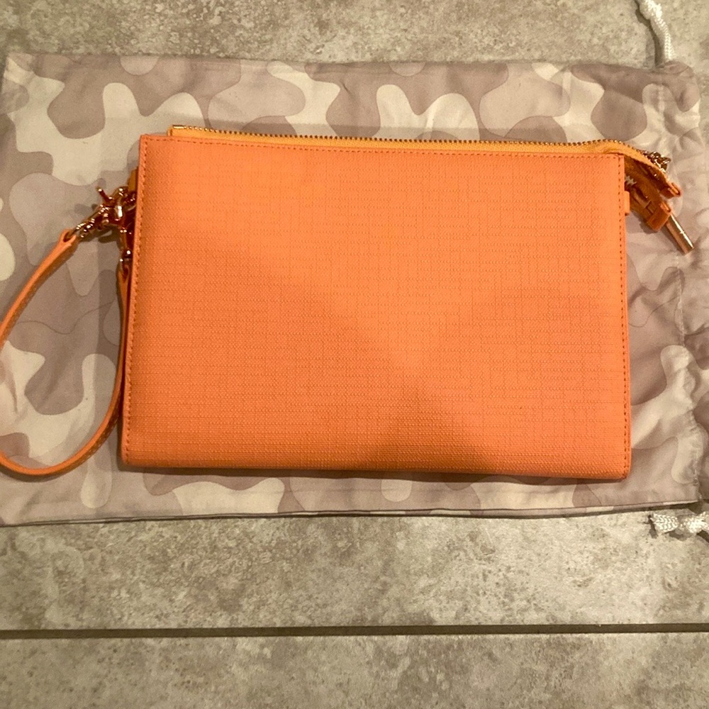 DAGNE DOVER NWOT clutch wallet crossbody peach